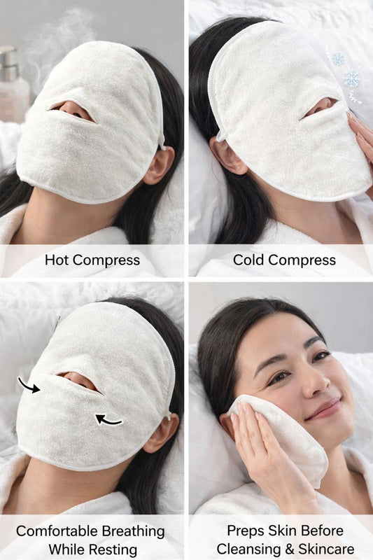 3 Pieces Hot & Cold Facial Towel Mask Set