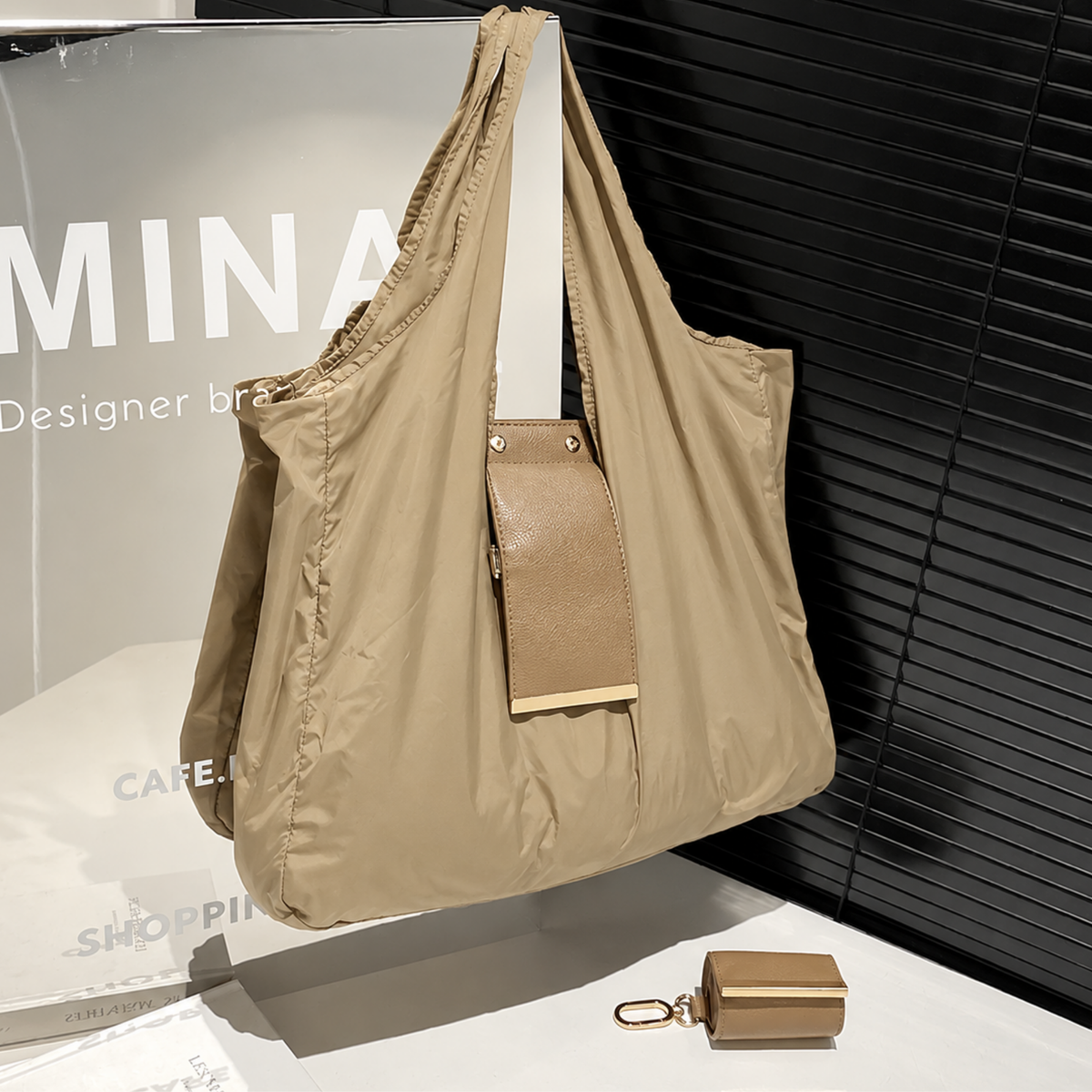 Foldable Shopping & Shoulder Tote Bag