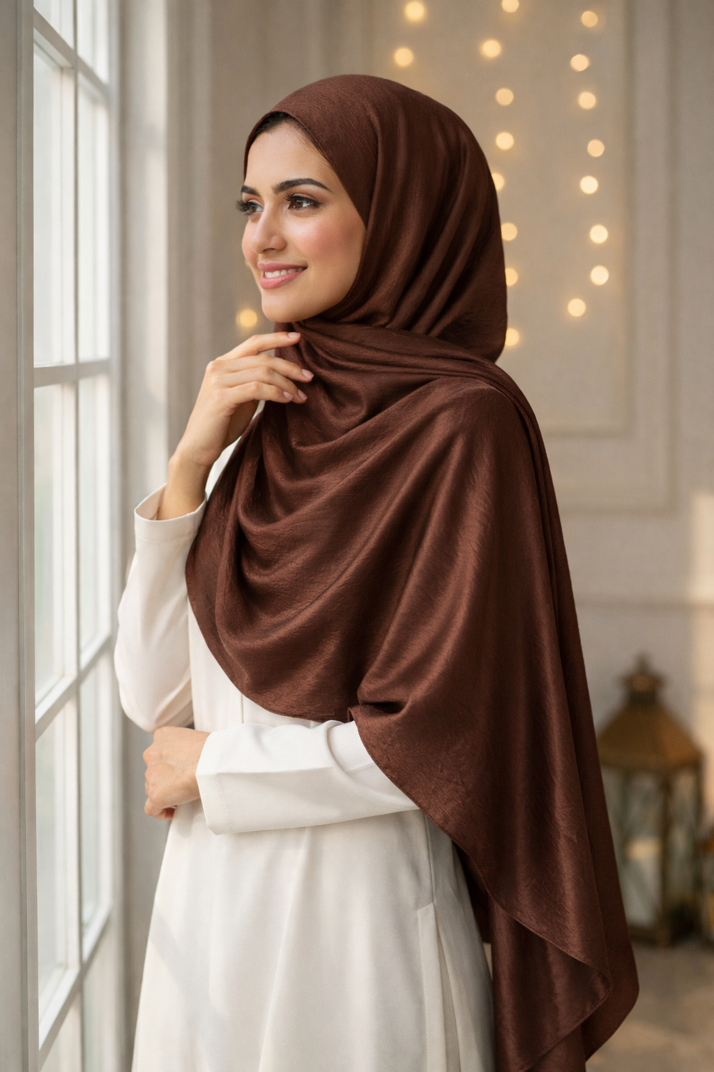 Premium Glossy Crinkle Satin Hijab