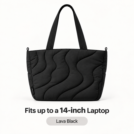 Premium Wave Quilted Puffer Tote Bag
