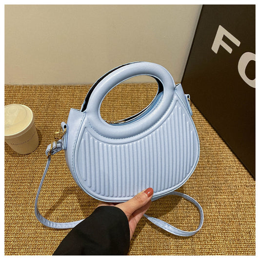 Chic Stripe Shell Crossbody Bag