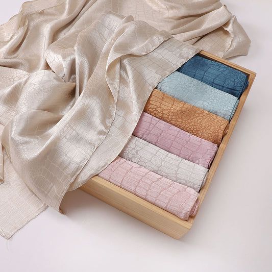 Malaysian-style Satin Jacquard Hijab