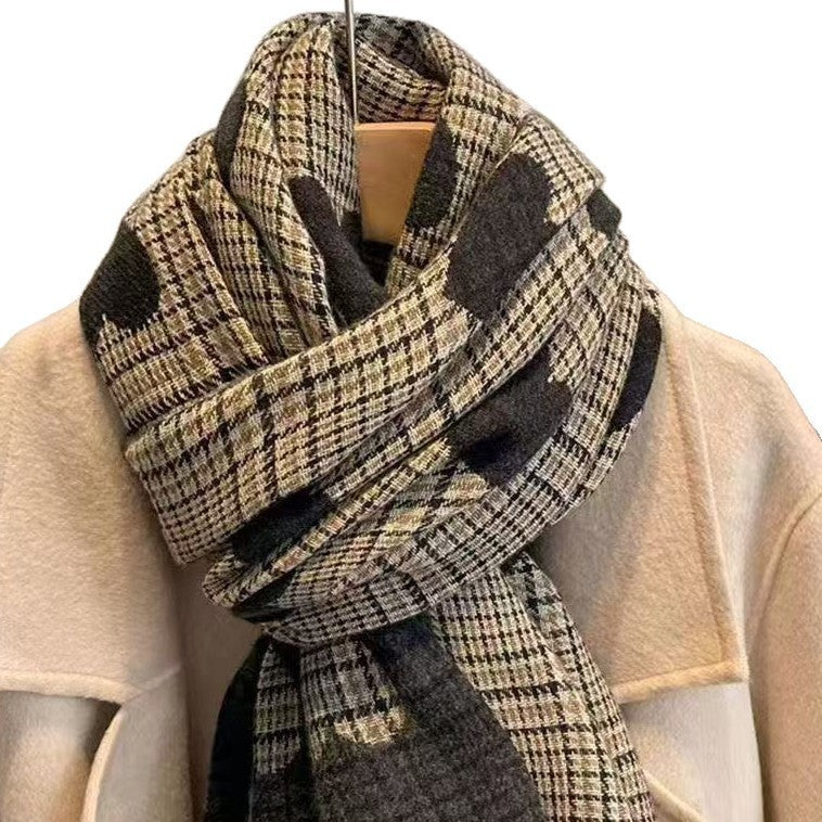 Faux Cashmere Plaid Winter shawl