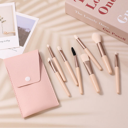 Macaron Mini Makeup Brush Set with Matching Pouch