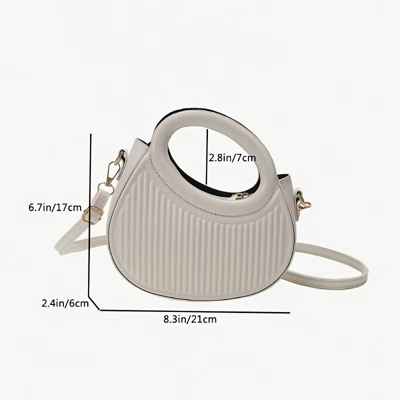 Chic Stripe Shell Crossbody Bag