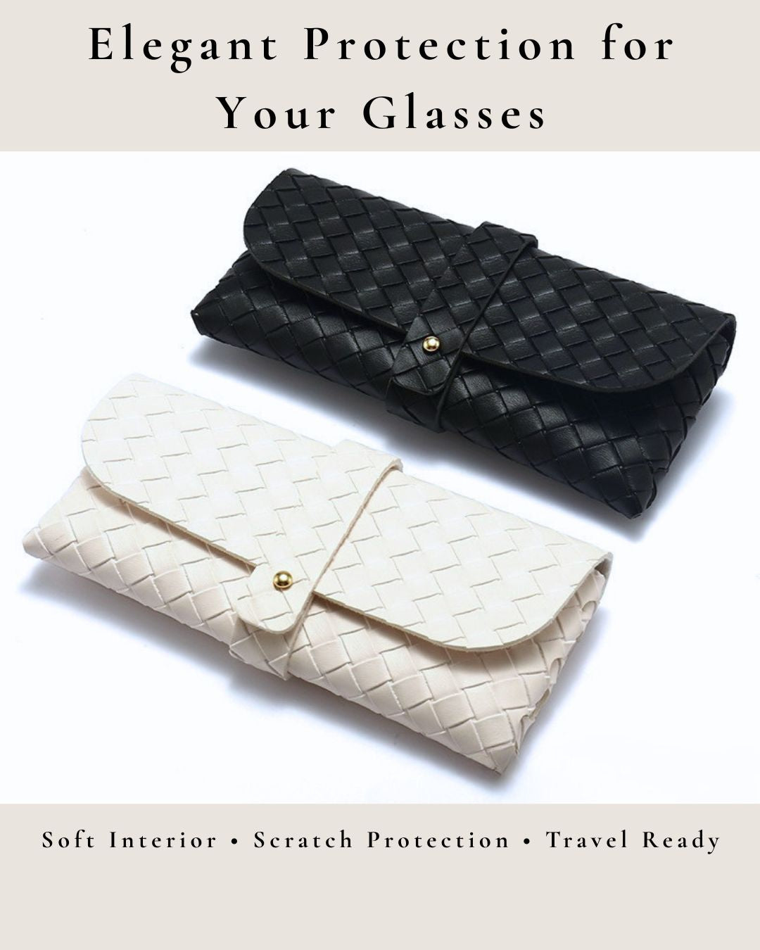 Premium Minimal Leather Glasses Case