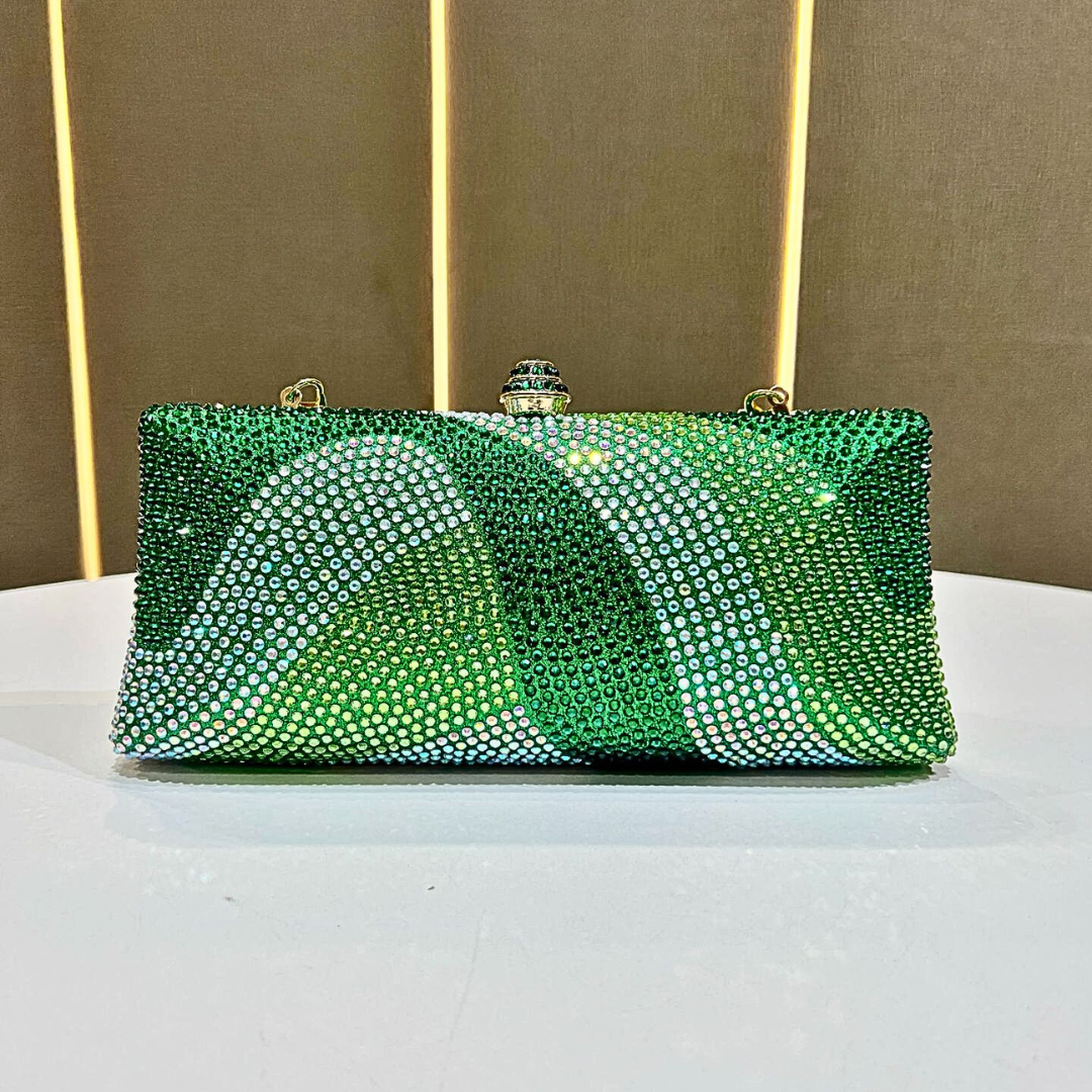 SoftShe Diamond Luxe Rhinestone Clutch