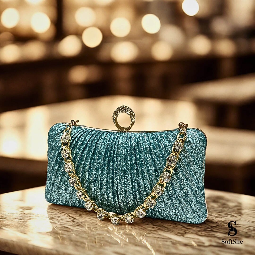 Lumière Rhinestone Clutch Bag