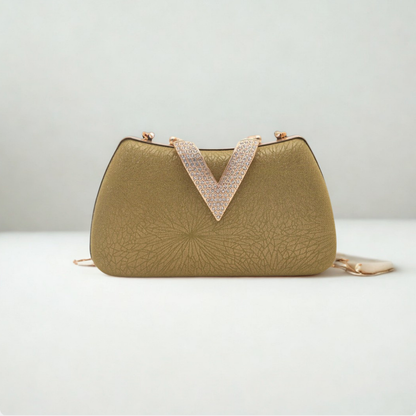 Luna V-Clutch Rhinestone Bag for Women