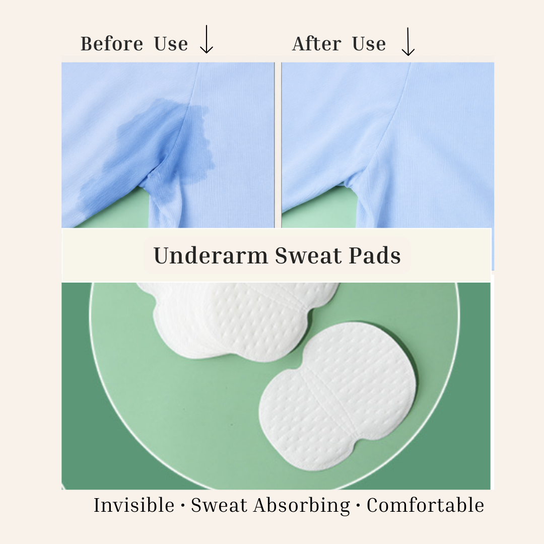 Sweat-Absorbent Pads for Underarms ( 40 PCs)  & Collars ( 20 PCs)