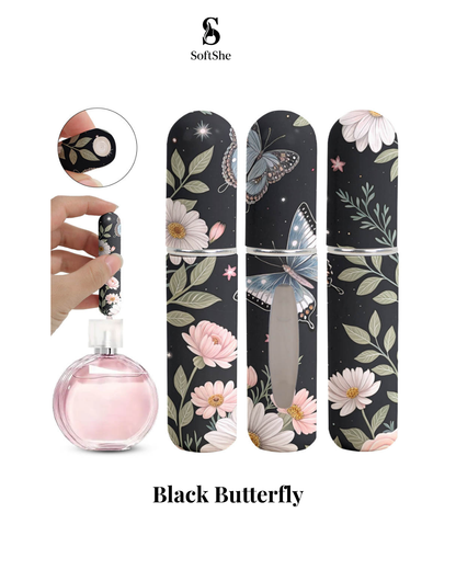 Cute & Elegant Mini Perfume Atomizer Floral Trio – 3 Pieces (5ml Each)