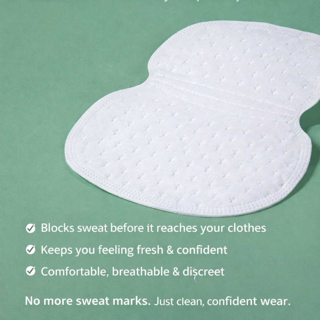 Sweat-Absorbent Pads for Underarms ( 40 PCs)  & Collars ( 20 PCs)