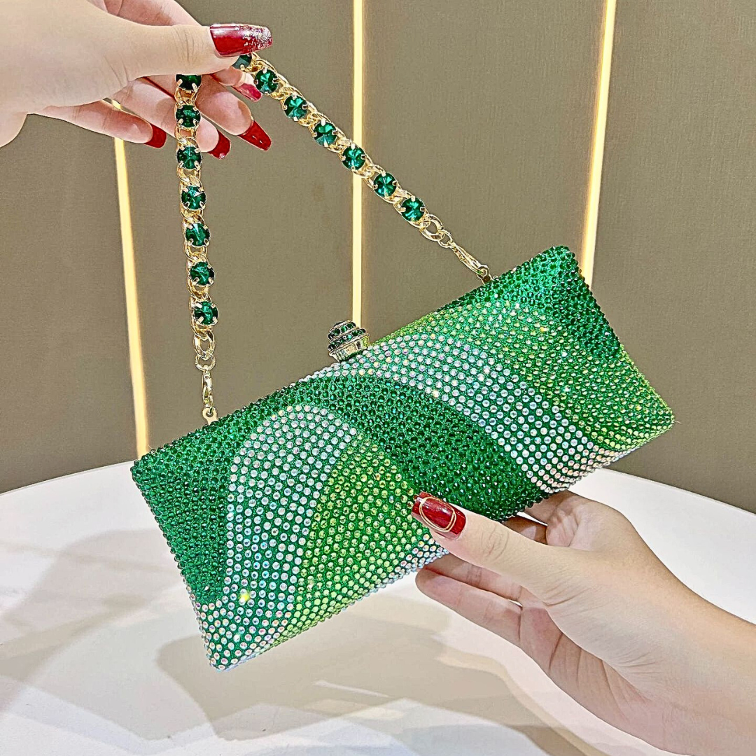 SoftShe Diamond Luxe Rhinestone Clutch