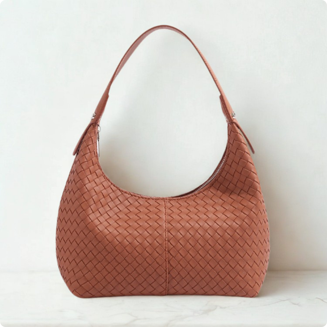 SoftShe Woven Shoulder Bag