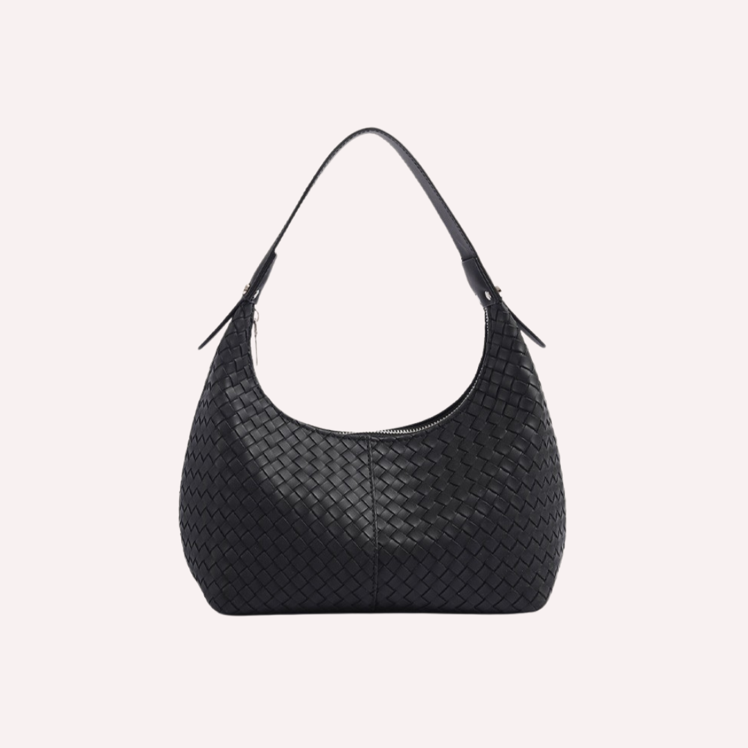 SoftShe Woven Shoulder Bag