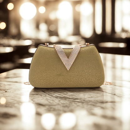 Luna V-Clutch Rhinestone Bag for Women