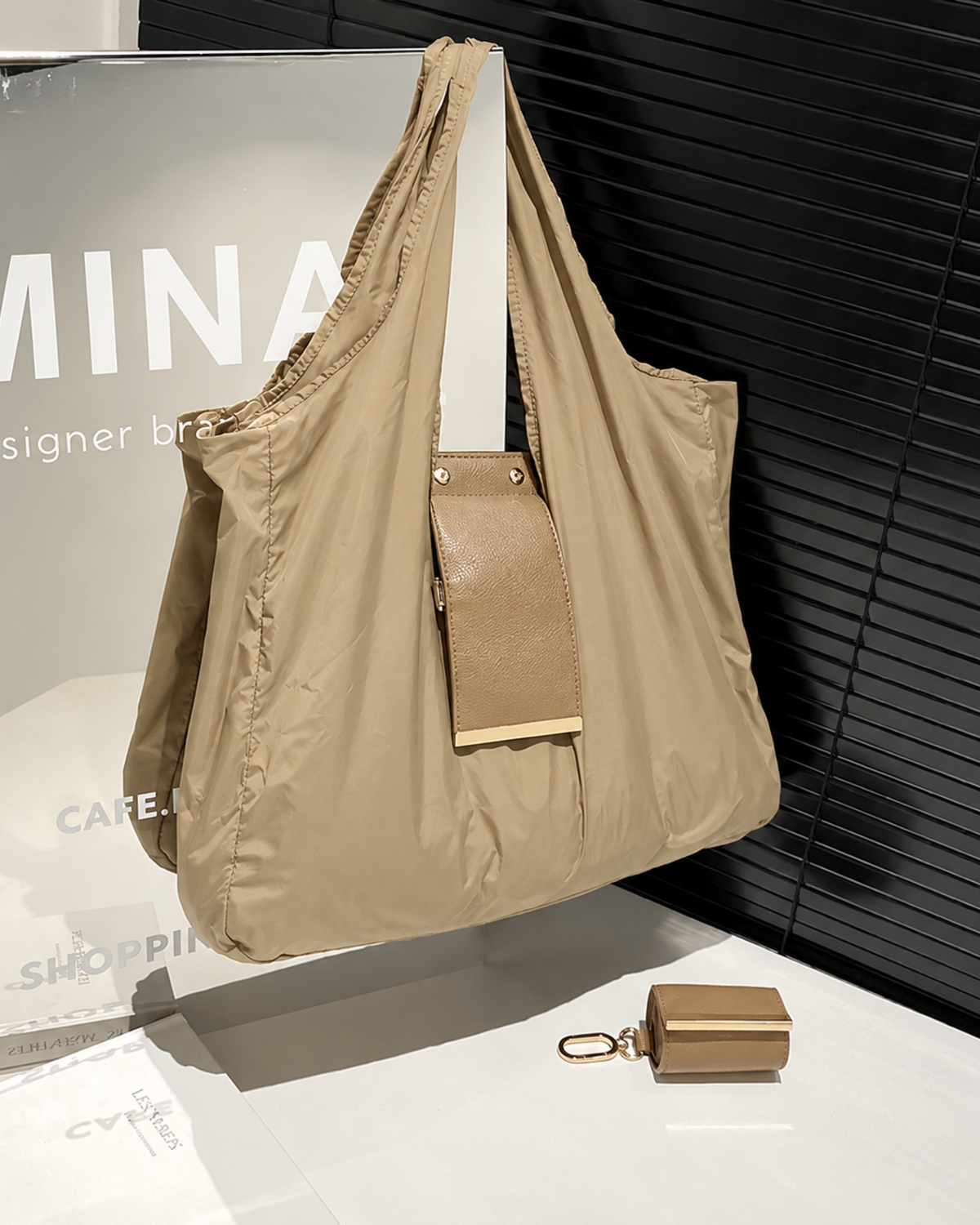 Foldable Shopping & Shoulder Tote Bag