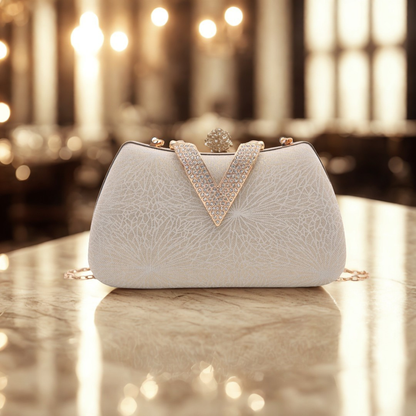 Luna V-Clutch Rhinestone Bag for Women
