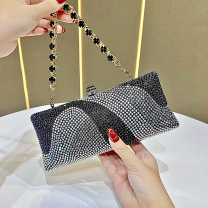 SoftShe Diamond Luxe Rhinestone Clutch