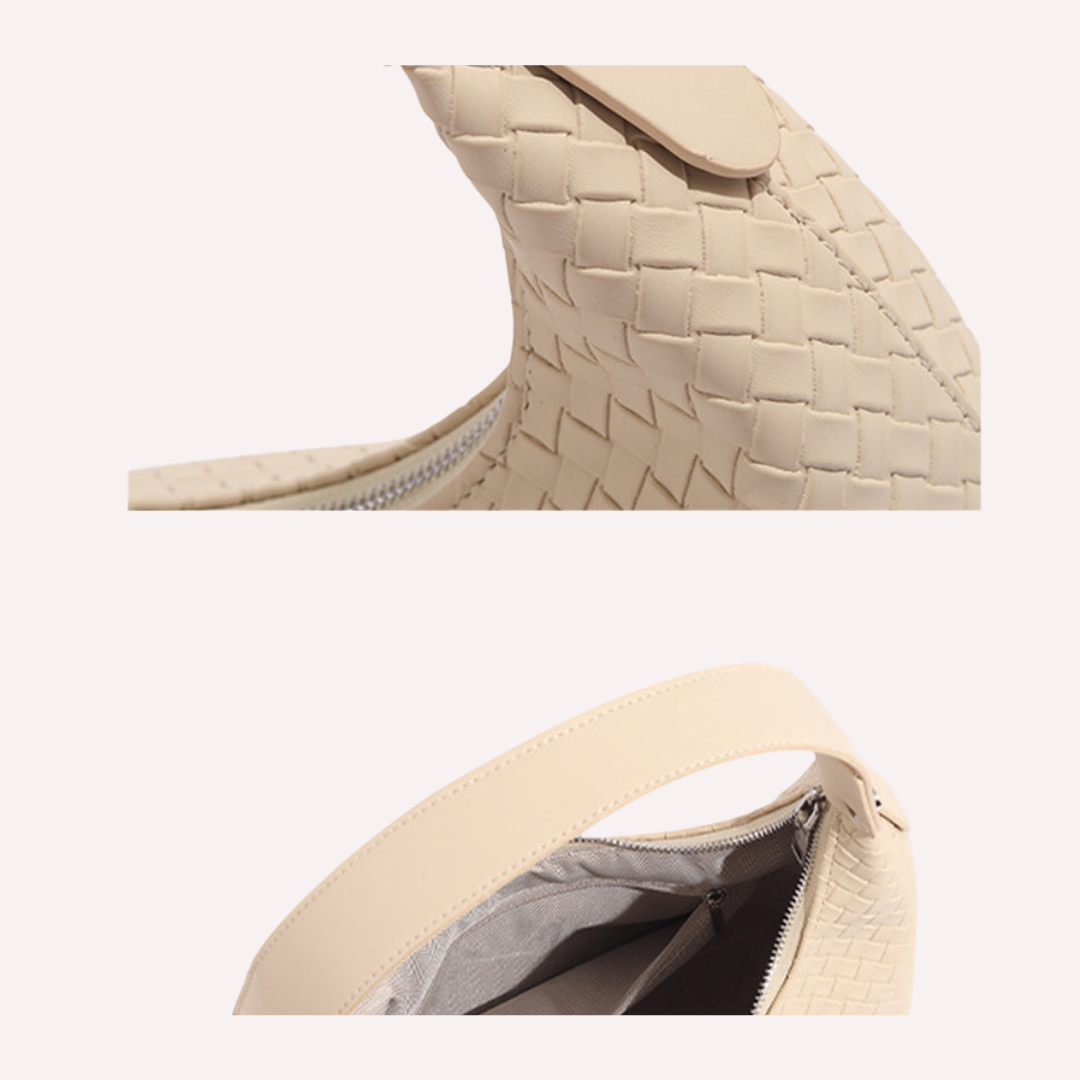 SoftShe Woven Shoulder Bag