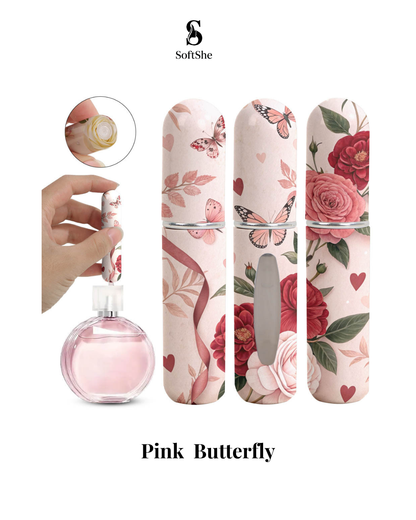 Cute & Elegant Mini Perfume Atomizer Floral Trio – 3 Pieces (5ml Each)