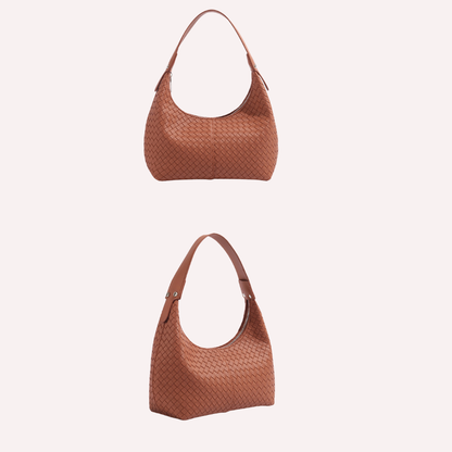 SoftShe Woven Shoulder Bag
