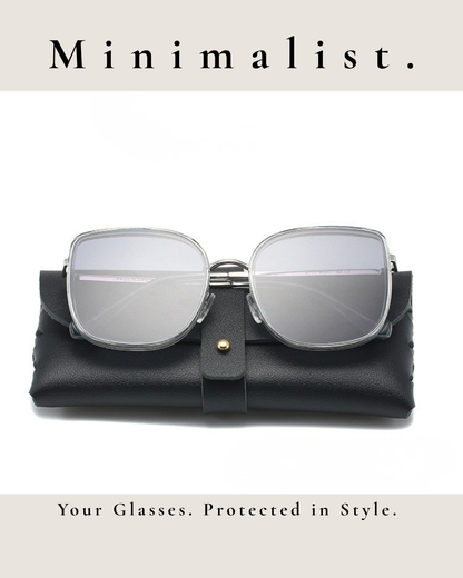 Premium Minimal Leather Glasses Case