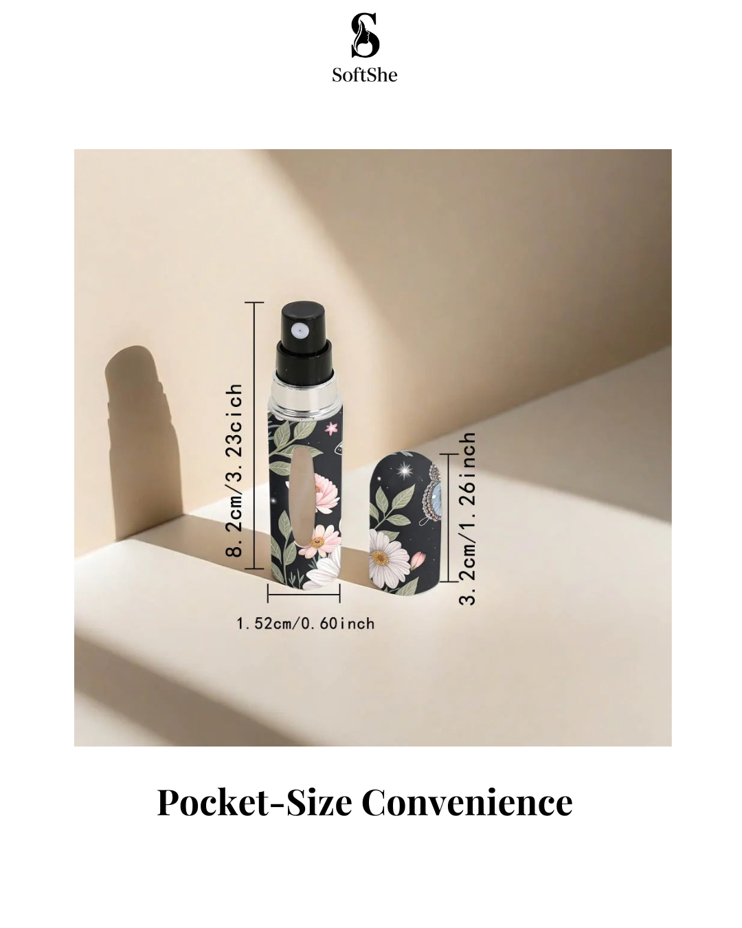 Cute & Elegant Mini Perfume Atomizer Floral Trio – 3 Pieces (5ml Each)