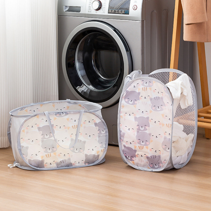 Foldable Laundry & Toy Storage Basket Set