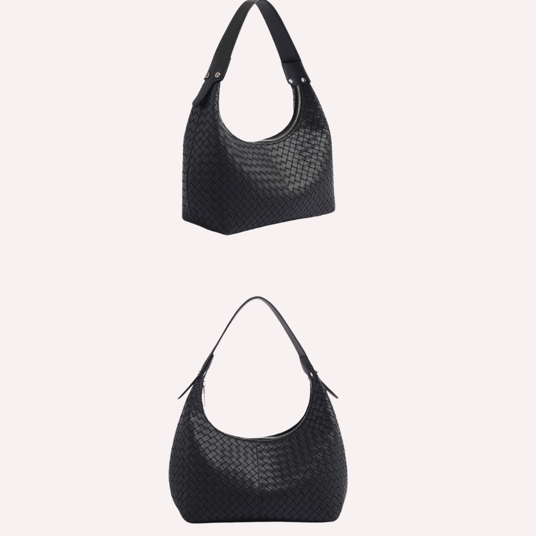 SoftShe Woven Shoulder Bag