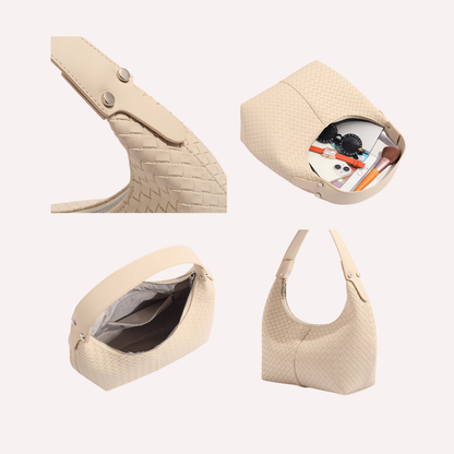 SoftShe Woven Shoulder Bag
