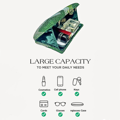 SoftShe Diamond Luxe Rhinestone Clutch