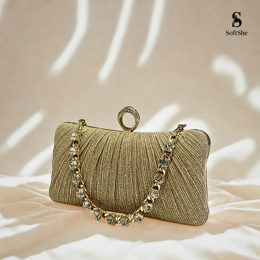 Lumière Rhinestone Clutch Bag