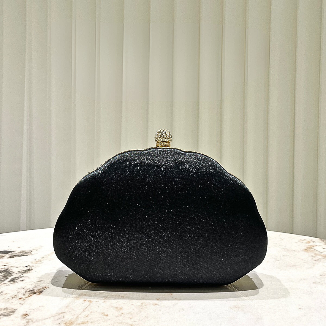 SoftShe Elegant Rhinestone Shell Clutch Bag