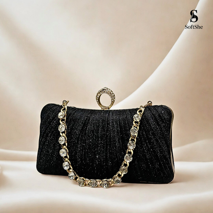 Lumière Rhinestone Clutch Bag