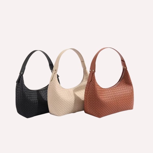 SoftShe Woven Shoulder Bag