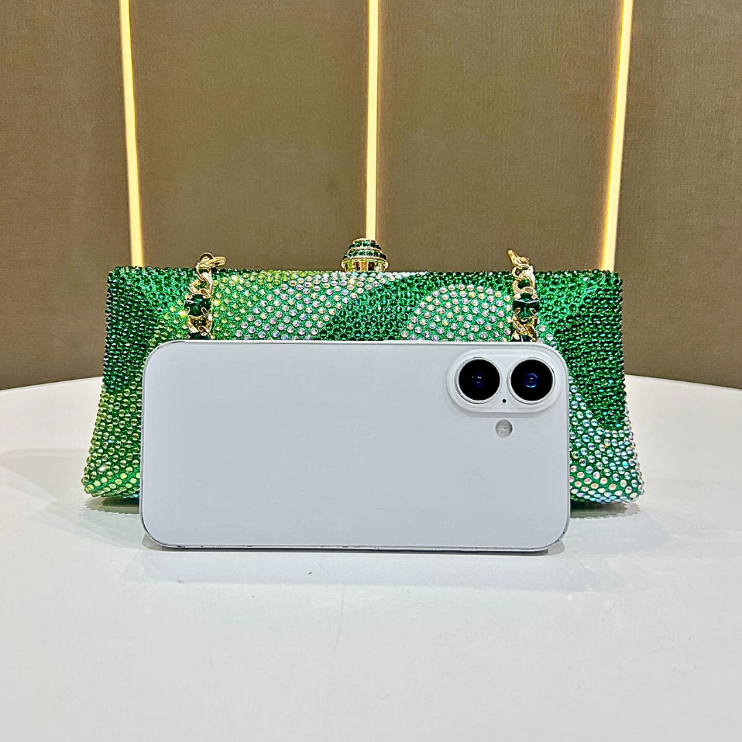 SoftShe Diamond Luxe Rhinestone Clutch