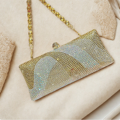 SoftShe Diamond Luxe Rhinestone Clutch