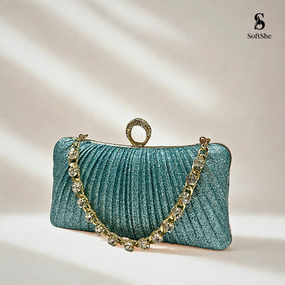 Lumière Rhinestone Clutch Bag