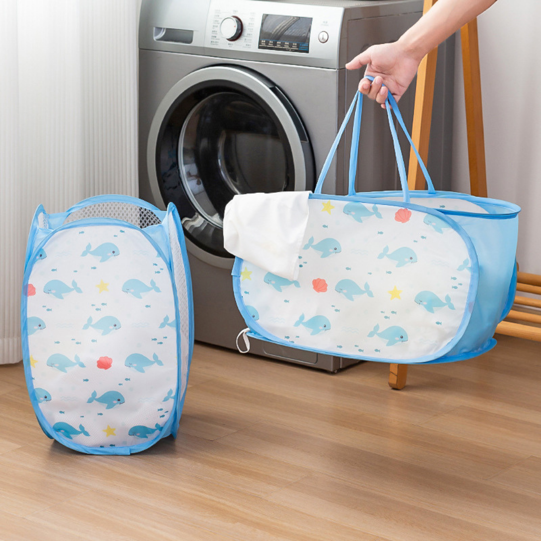 Foldable Laundry & Toy Storage Basket Set