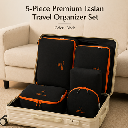 Taslan 5-Piece Premium Travel Luggage Organizer Set