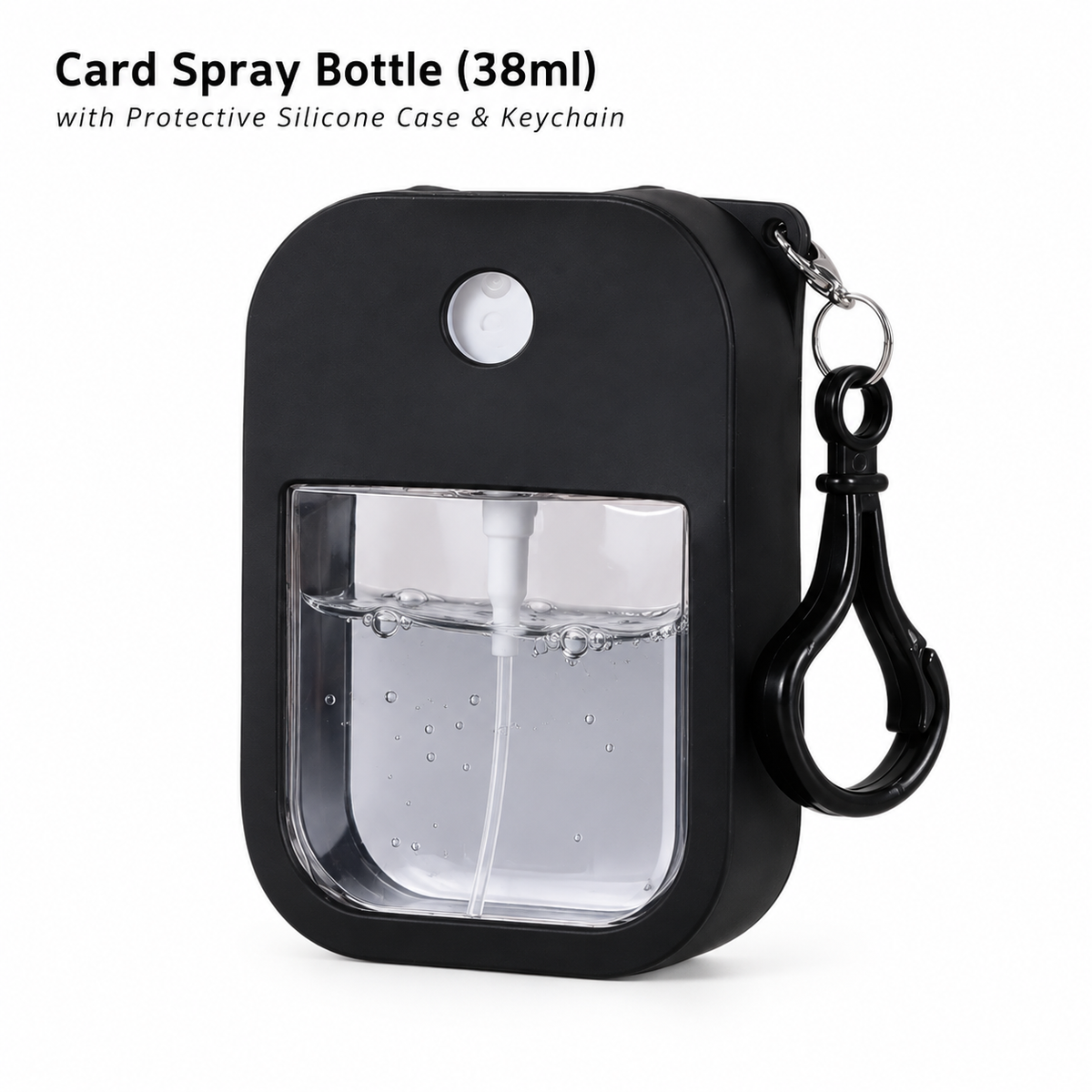 3-in-1 Card Spray Bottle (38ml) with Silicone Cover & Keychain
