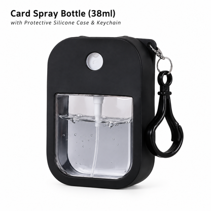 3-in-1 Card Spray Bottle (38ml) with Silicone Cover & Keychain