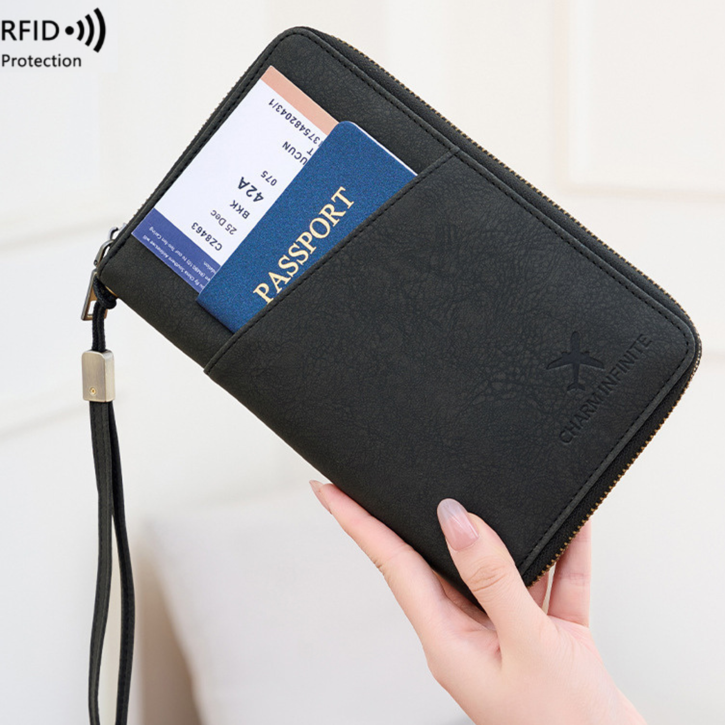 RFID Passport & Travel Document Organizer– Premium Multi-Passport & Card Wallet