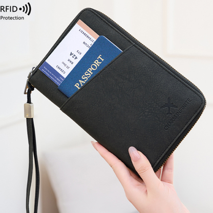 RFID Passport & Travel Document Organizer– Premium Multi-Passport & Card Wallet