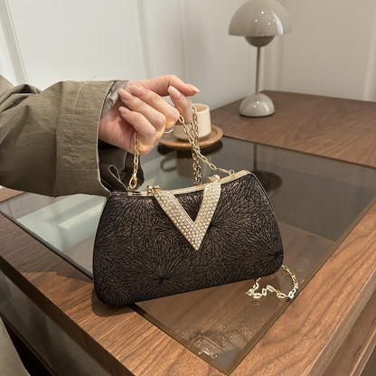 Luna V-Clutch Rhinestone Bag for Women