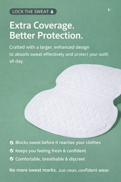 Sweat-Absorbent Pads for Underarms ( 40 PCs)  & Collars ( 20 PCs)