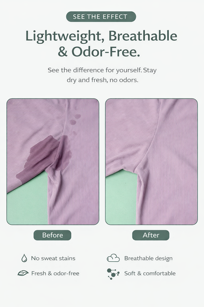 Sweat-Absorbent Pads for Underarms ( 40 PCs)  & Collars ( 20 PCs)
