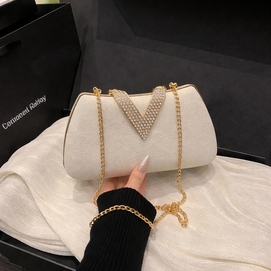 Luna V-Clutch Rhinestone Bag for Women