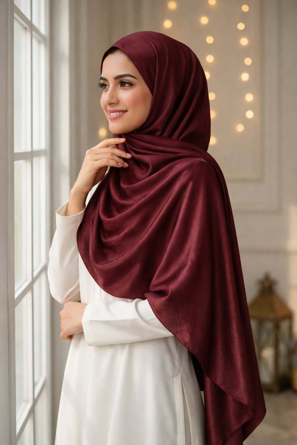 Premium Glossy Crinkle Satin Hijab